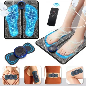 Voguish EMS Foot Massager | Electric Pulse Pain Relief & Relaxation Device